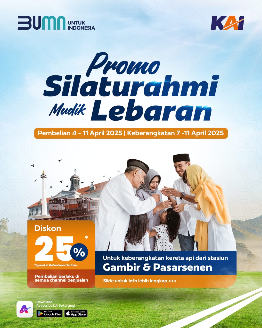 Promo Silaturahmi Mudik Lebaran KAI Diskon Hingga 25 Persen