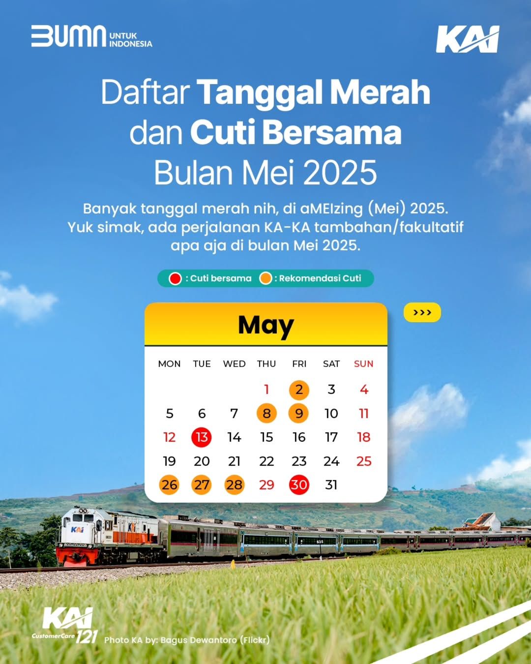 aMElzing Trip! KAI Sediakan Kereta Tambahan untuk Kenyamanan Liburan Anda