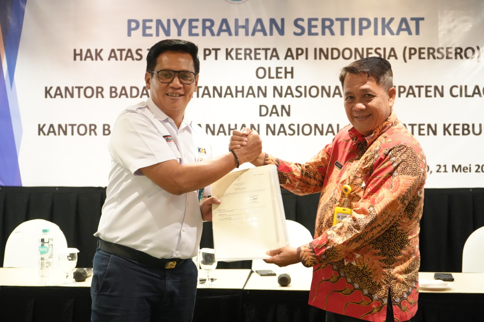 KAI Daop 5 Purwokerto Amankan 58 Bidang Tanah Lewat Sertifikat Resmi BPN